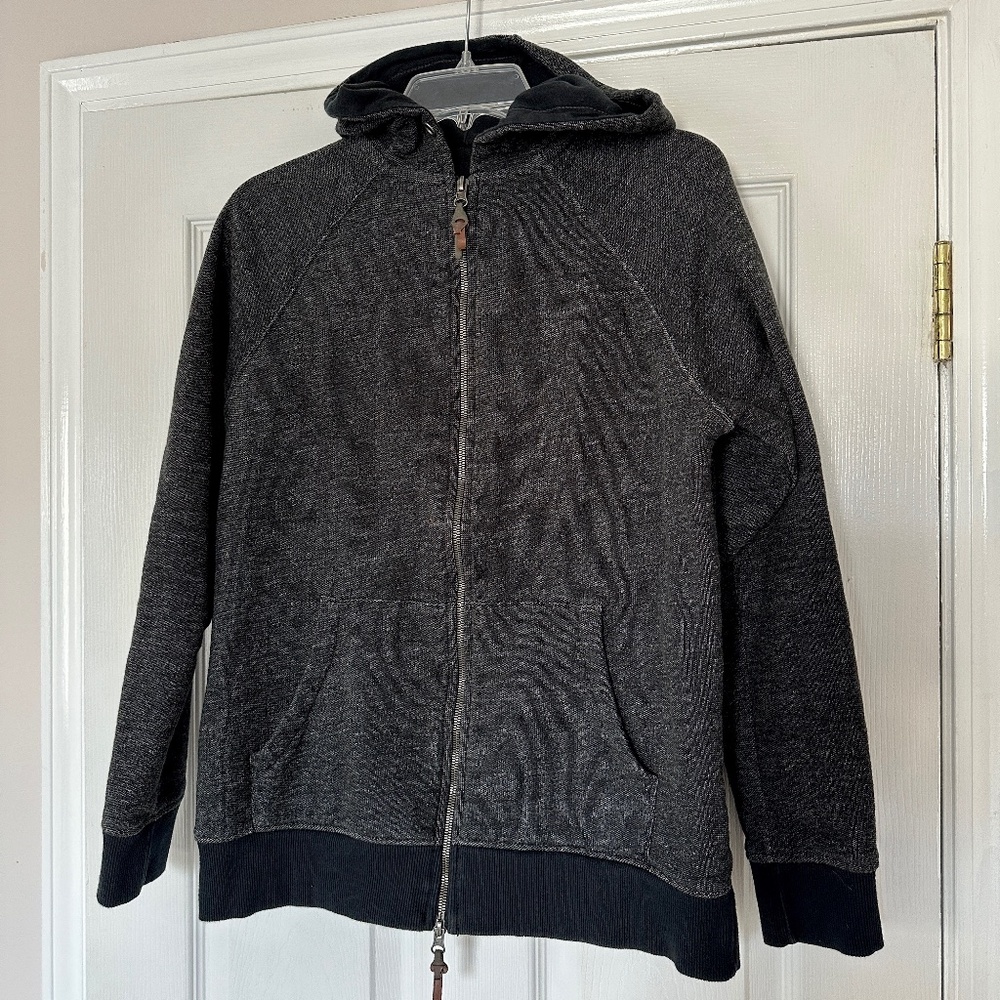 Merona Men's Black Hoodie Size M Zip Up